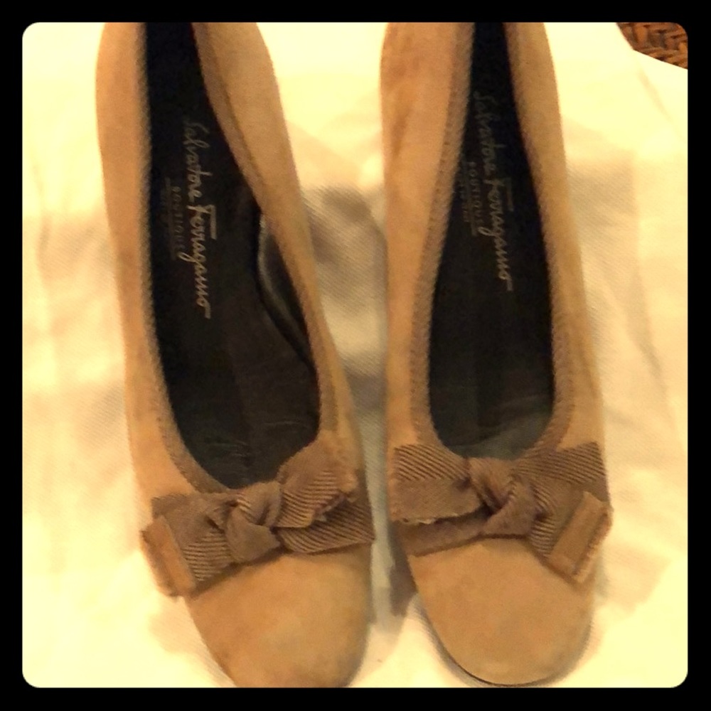 Salvatore Ferragamo suede shoes. One of a kind.